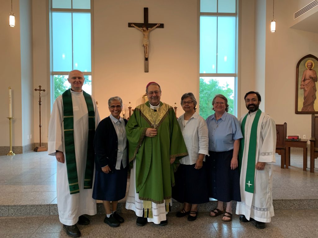 Missionary team and Bishop