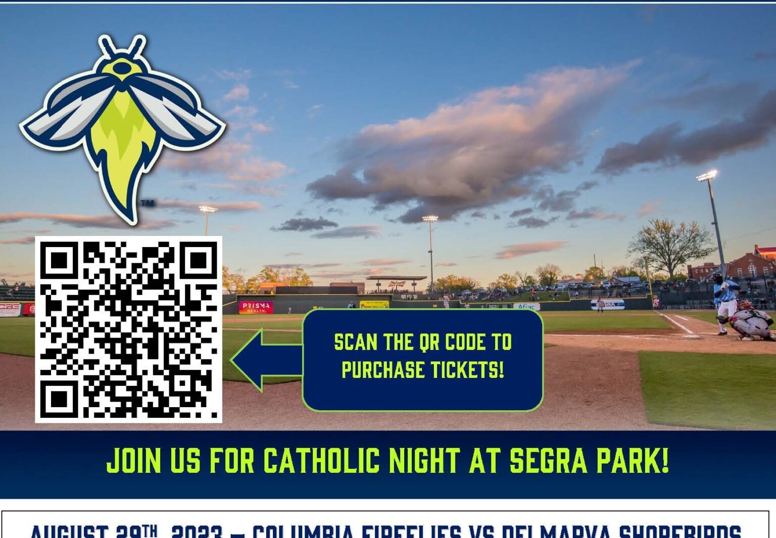 Columbia Fireflies Catholic Night South Carolina Catholic